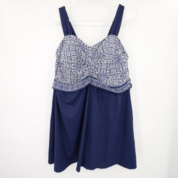 Lands' End Other - Lands End Blue Pattern Swim Dress NWOT Size 20W